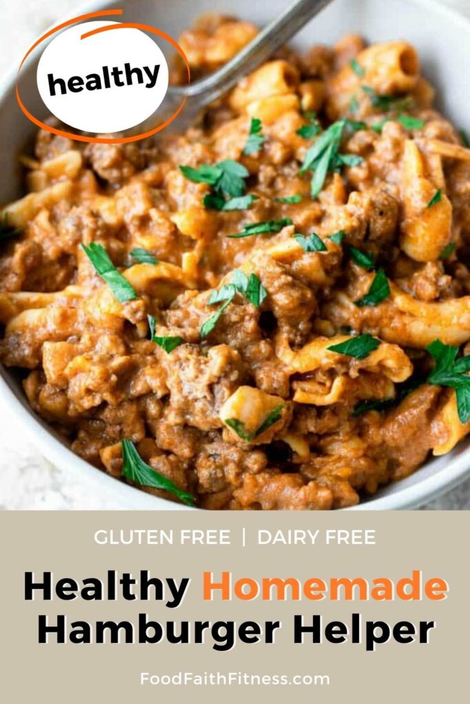 Healthy Homemade Hamburger Helper pin