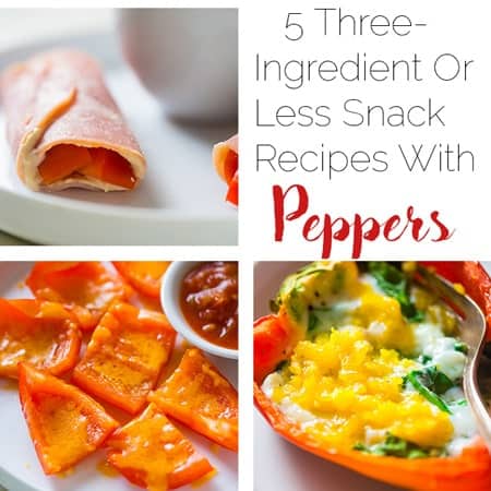 5 Three-Ingredient or Less Snack Recipes with Peppers - A list of 5 healthy snack recipes that feature avocado and have 3 ingredients or less! A great resource to find easy, simple snack ideas in one place! | Foodfaithfitness.com | @FoodFaithFit