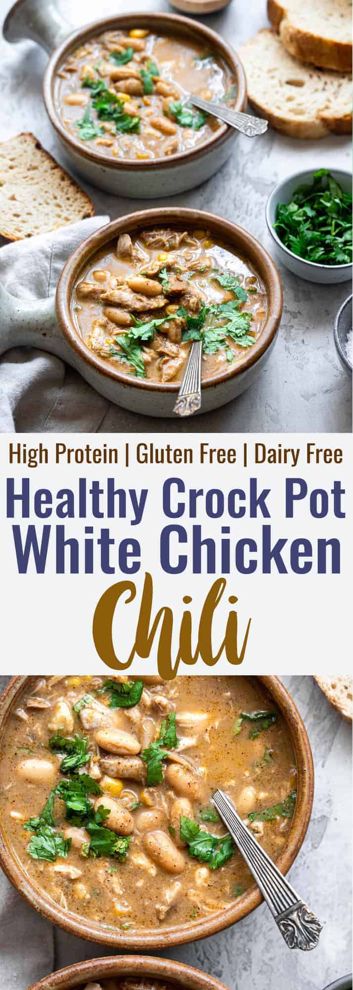 Crockpot White Chicken Chili collage photo