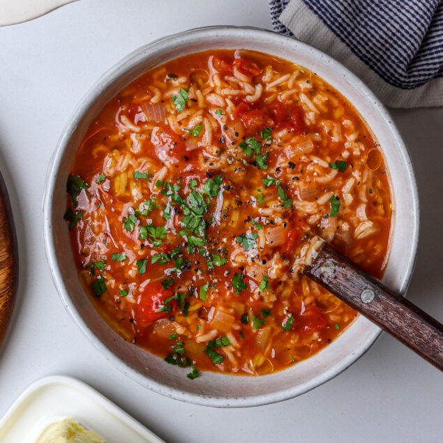 Tomato rice soup